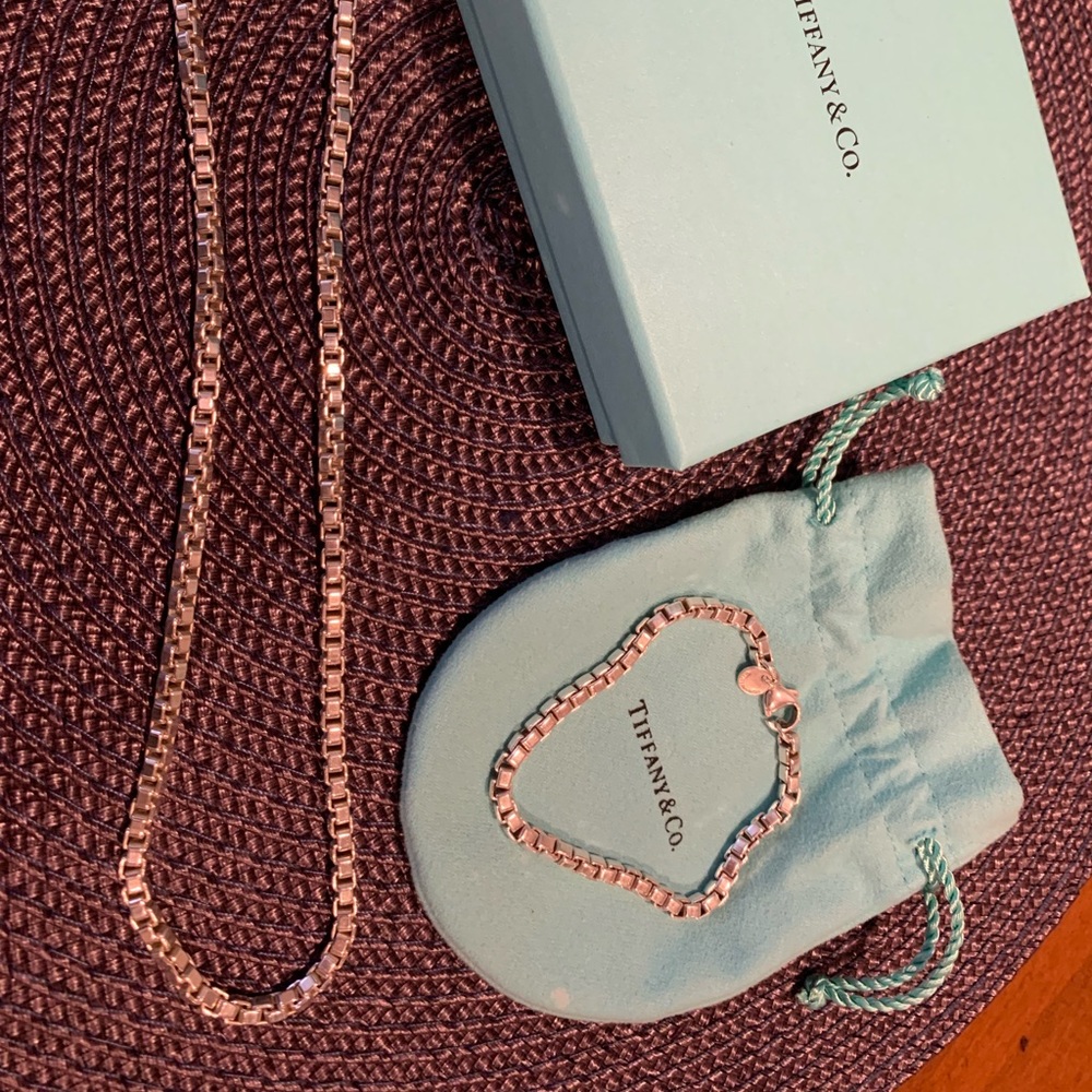 Tiffany & Co. Venetian Link Necklace & Bracelet Set